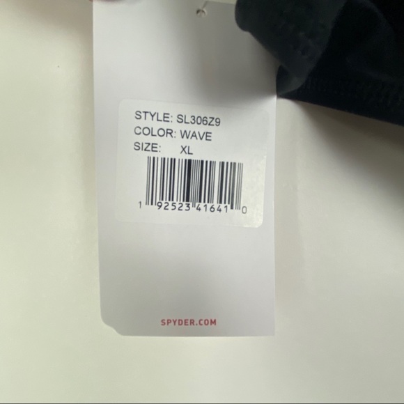 Spyder Wave Print Hipster Bikini Bottoms Women's XL Blue Black NEW - Picture 10 of 15